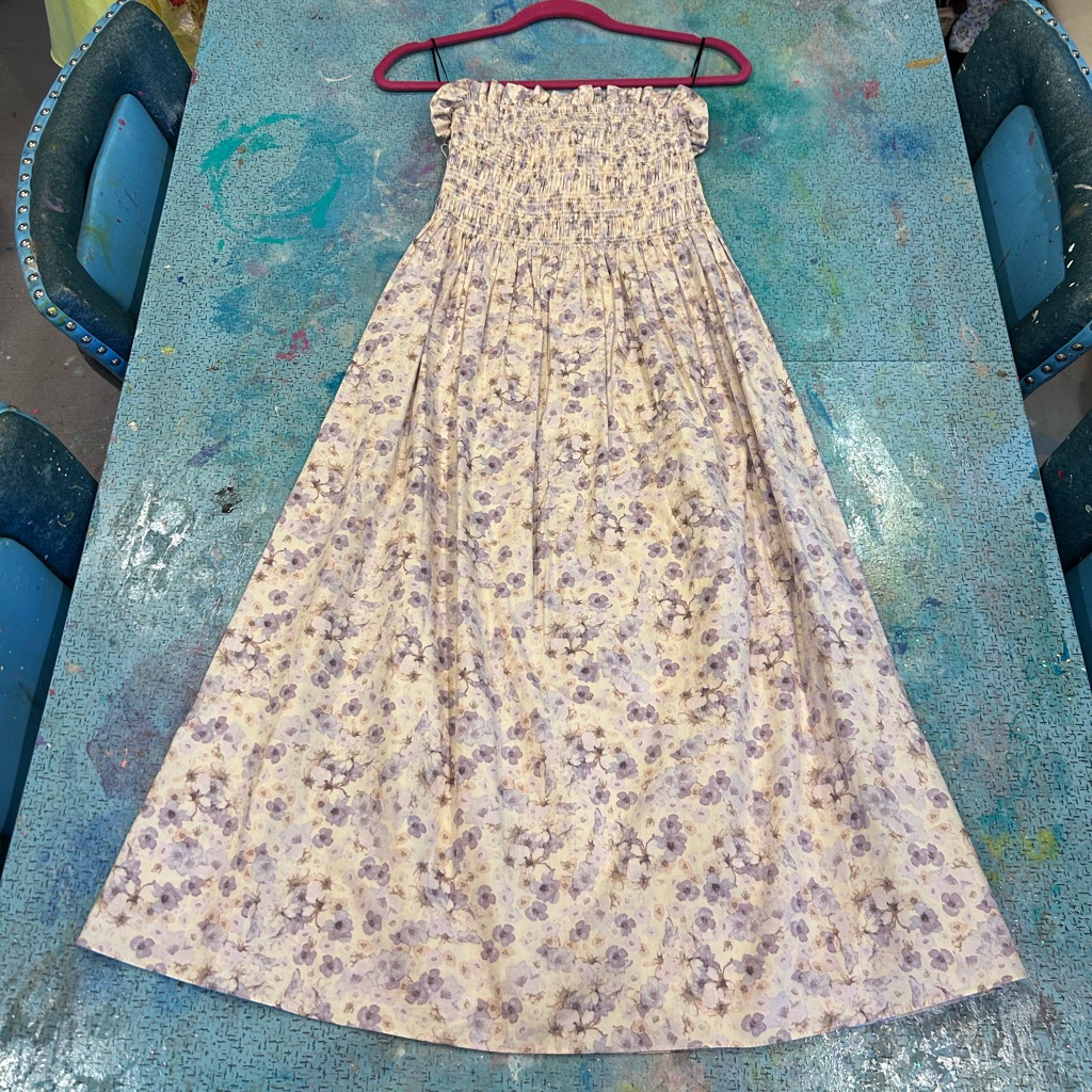 Smocked Floral Tube Dress